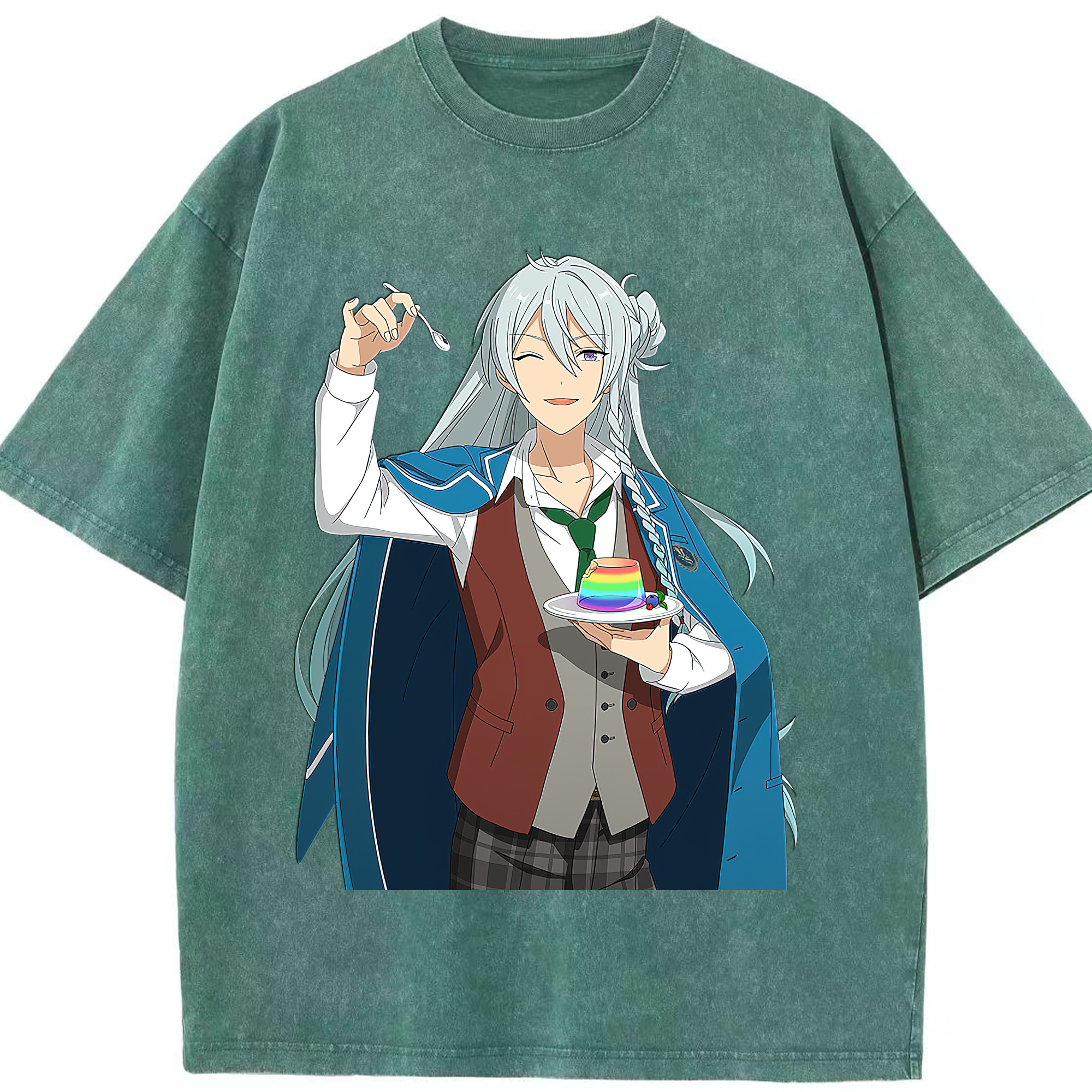 （画像用） あんさんぶるスターズ! Ensemble Stars 綿100% ヴィンテージ風 半袖Tシャツ（フロントプリント）